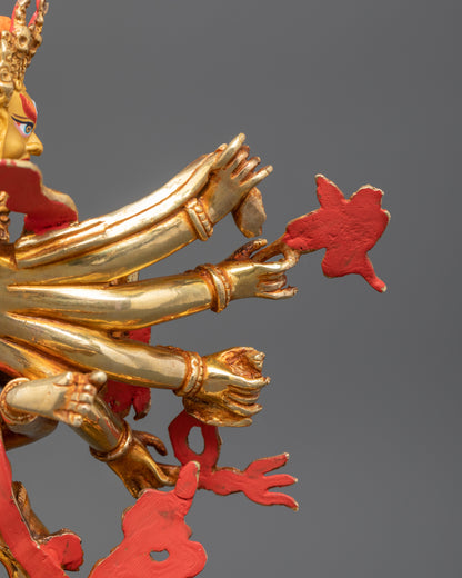 Kalachakra Deity Statue: Tibetan Buddhist  Sculpture