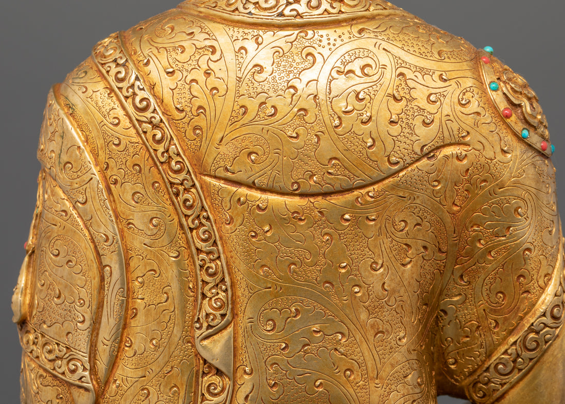 The Golden Buddhist Statue : Amitabha Buddha