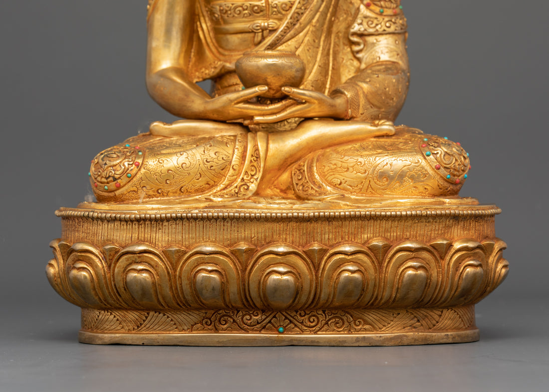 The Golden Buddhist Statue : Amitabha Buddha