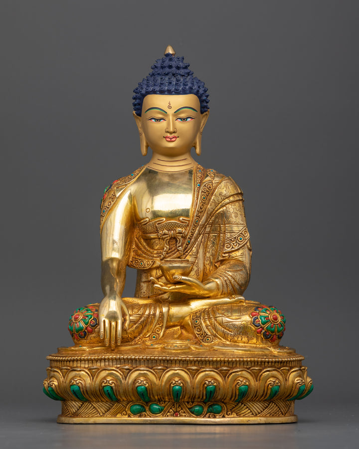 Shakyamuni Buddha Statue | Glided with 24K Gold