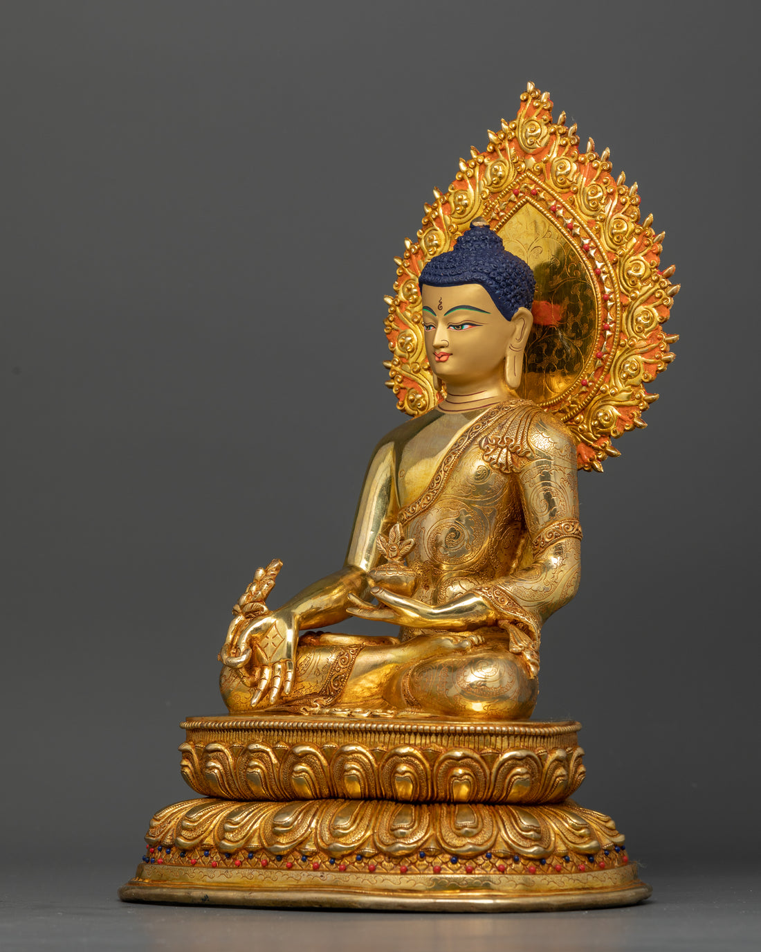 Golden Radiance and Timeless Wisdom: The Medicine Buddha in Gold