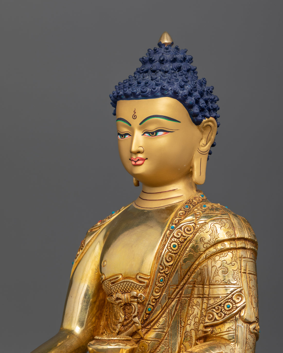 Shakyamuni Buddha Statue | Glided with 24K Gold