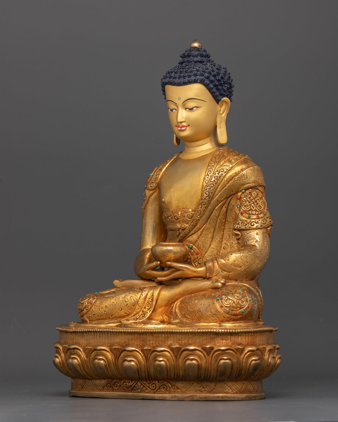 The Golden Buddhist Statue : Amitabha Buddha