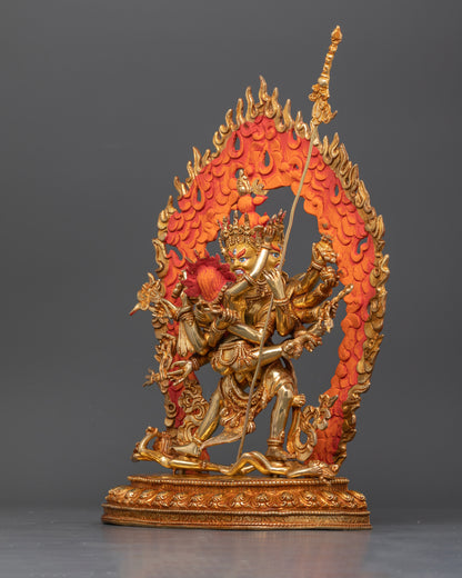Kalachakra Deity Statue: Tibetan Buddhist  Sculpture