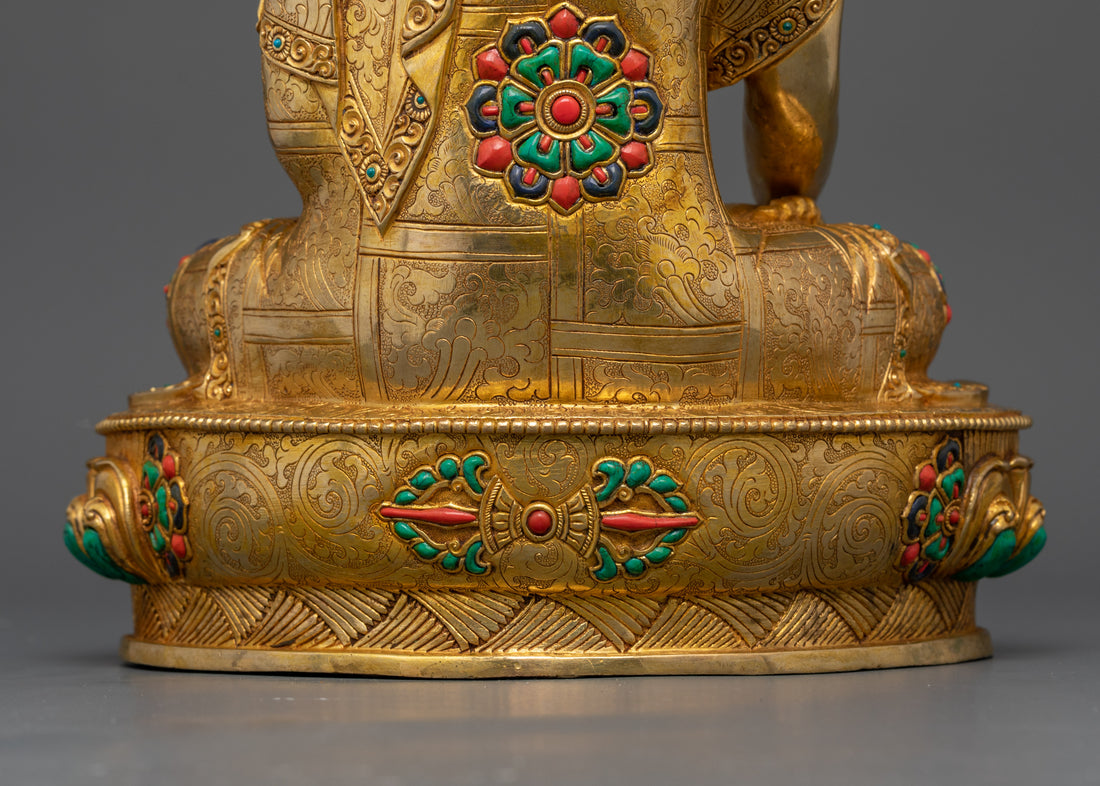 Shakyamuni Buddha Statue | Glided with 24K Gold