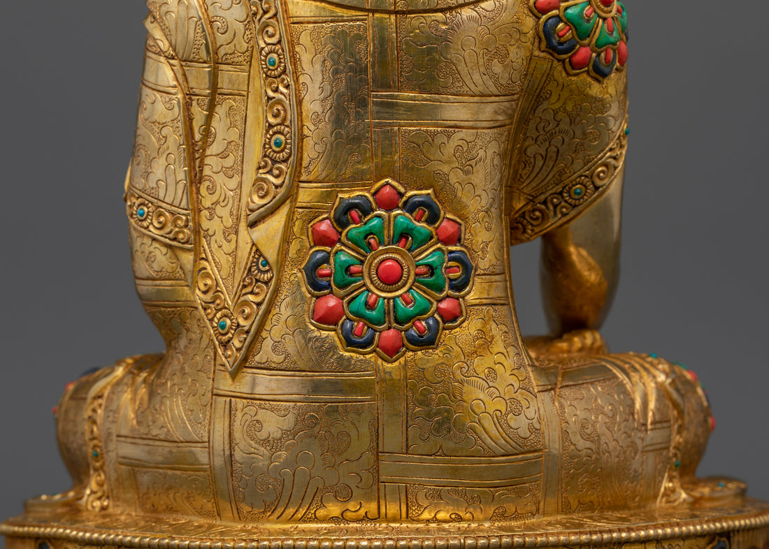 Shakyamuni Buddha Statue | Glided with 24K Gold