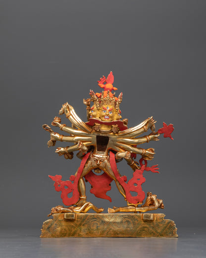 Kalachakra Deity Statue: Tibetan Buddhist  Sculpture