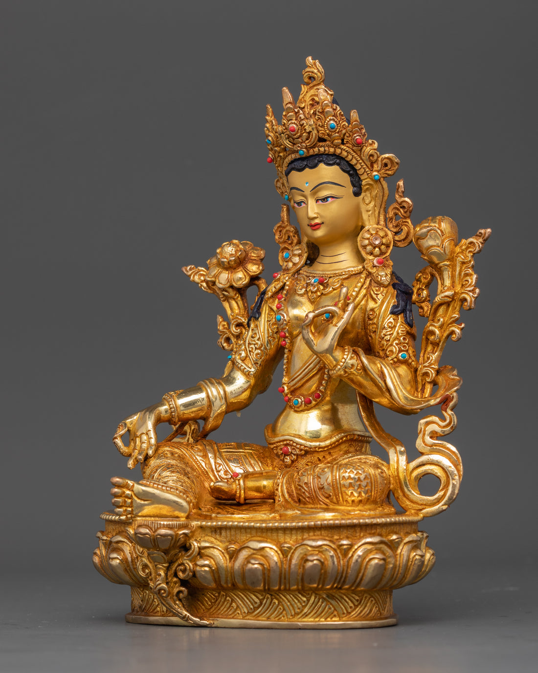 Green Tara: Syamatara Buddhist Sculpture