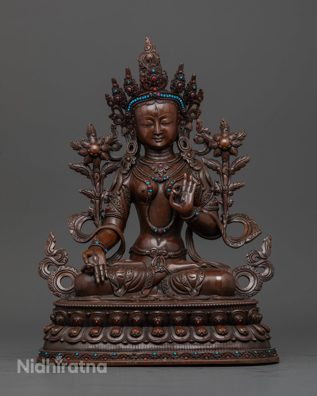 White Tara Oxidized Statue: A Blessing of Longevity