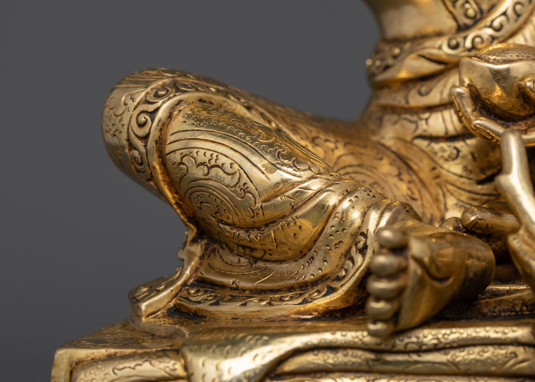 Divine Contemplation: The Golden Milarepa Statue