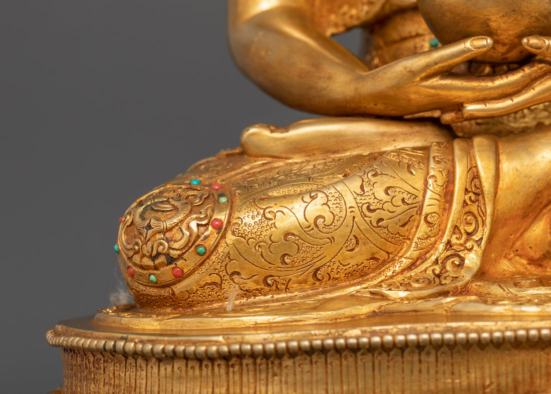 The Golden Buddhist Statue : Amitabha Buddha