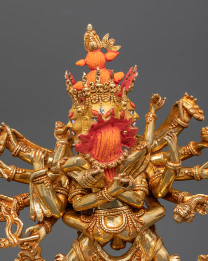 Kalachakra Deity Statue: Tibetan Buddhist  Sculpture