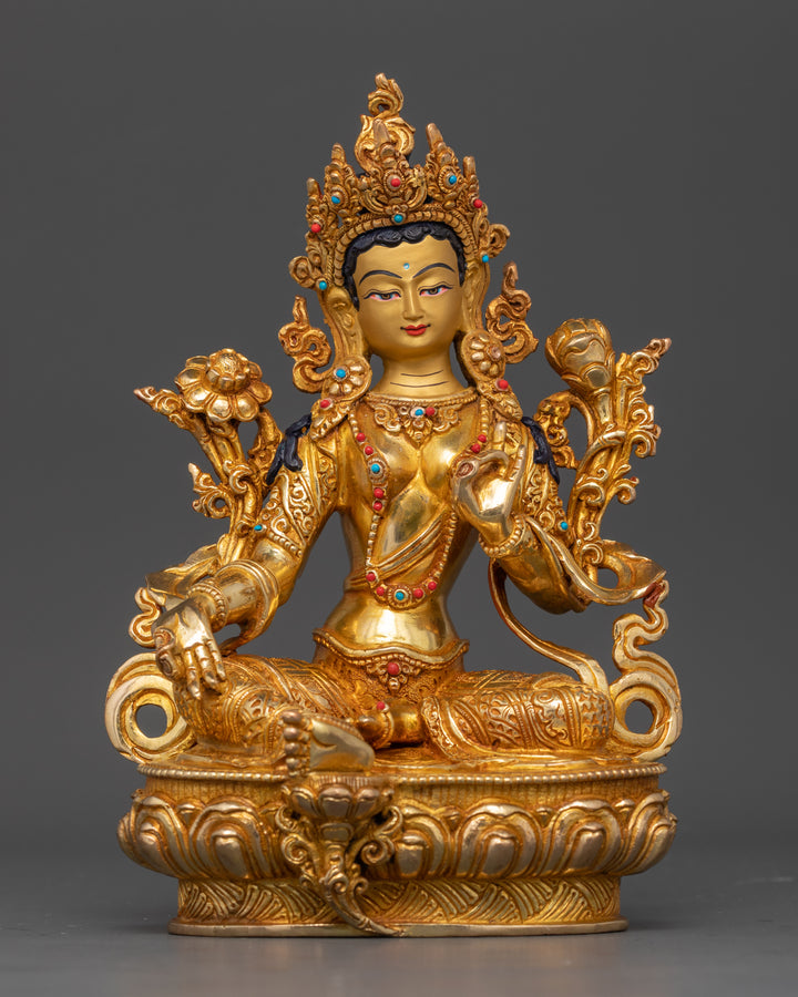 Green Tara: Syamatara Buddhist Sculpture