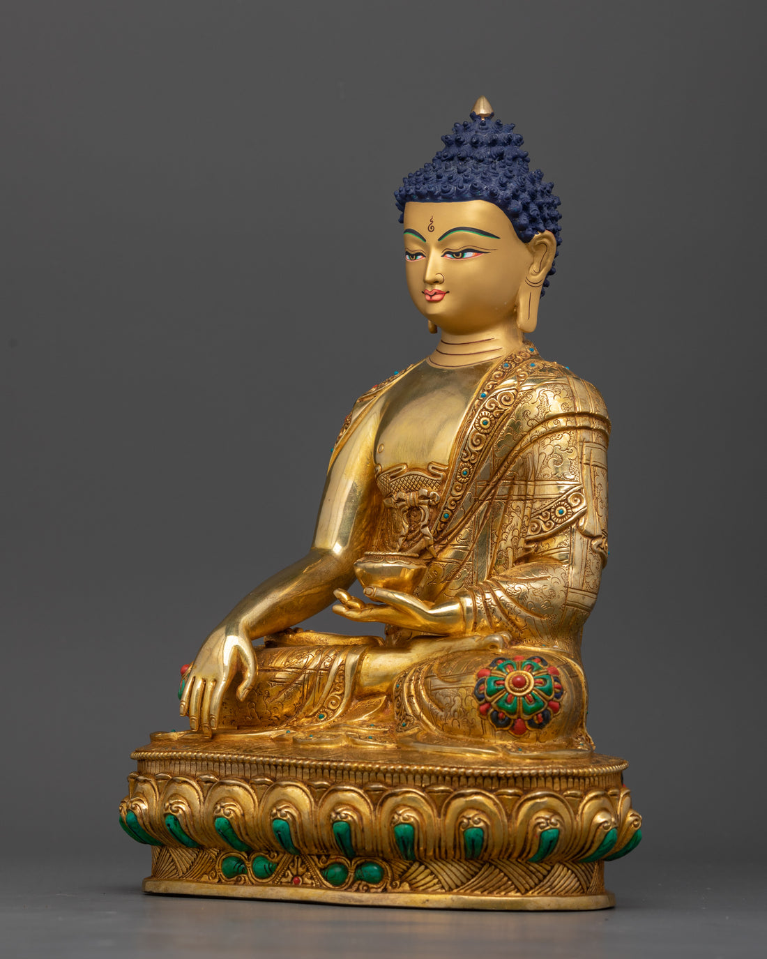 Shakyamuni Buddha Statue | Glided with 24K Gold