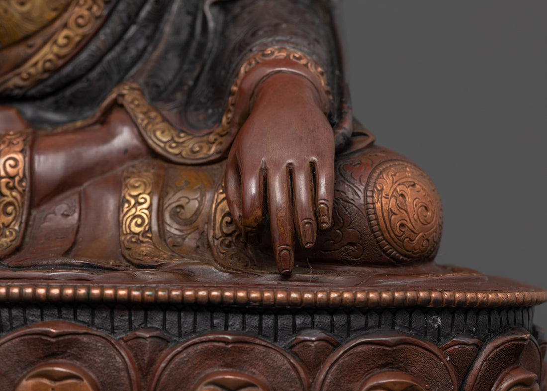 Longchenpa | Longchen Rabjam Oxidized Copper Statue