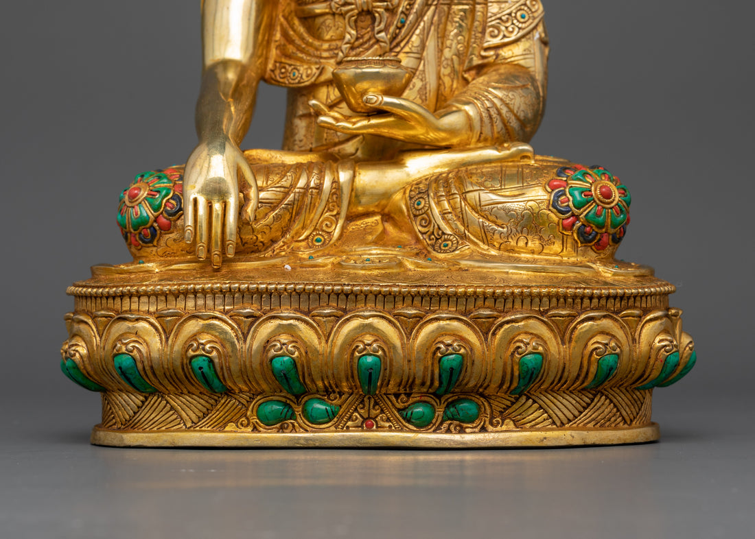 Shakyamuni Buddha Statue | Glided with 24K Gold