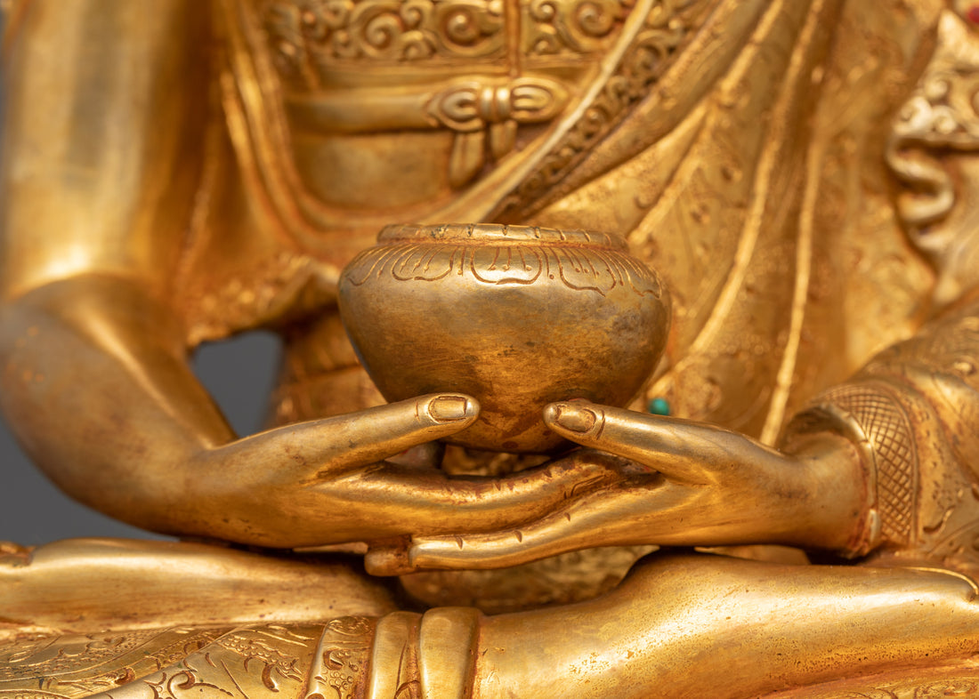 The Golden Buddhist Statue : Amitabha Buddha