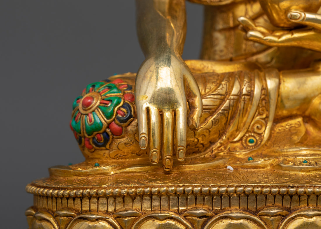 Shakyamuni Buddha Statue | Glided with 24K Gold