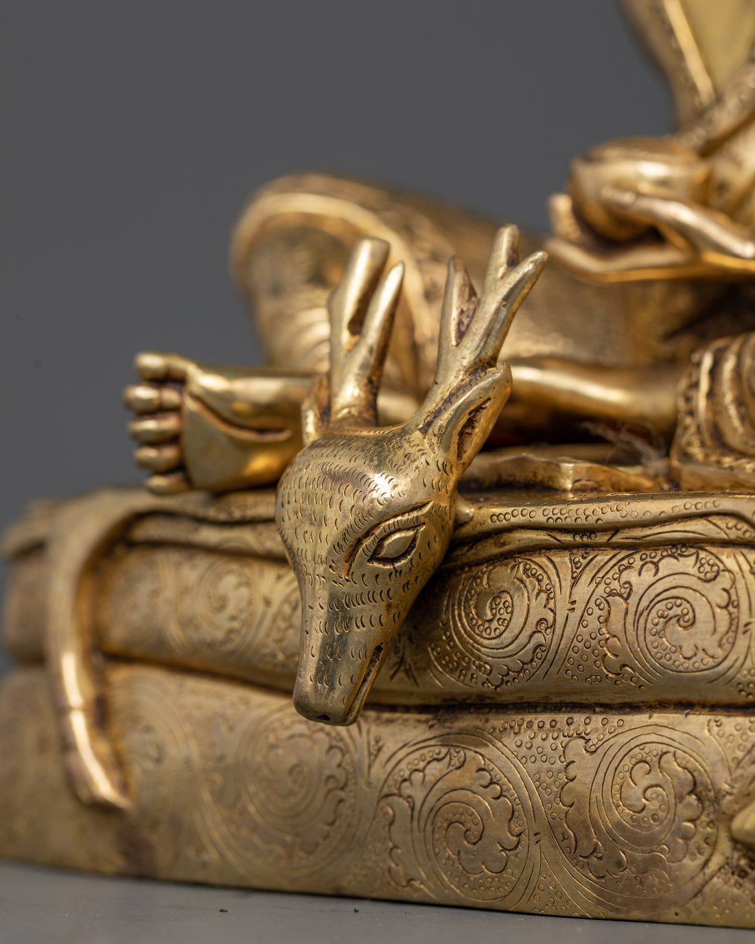 Divine Contemplation: The Golden Milarepa Statue