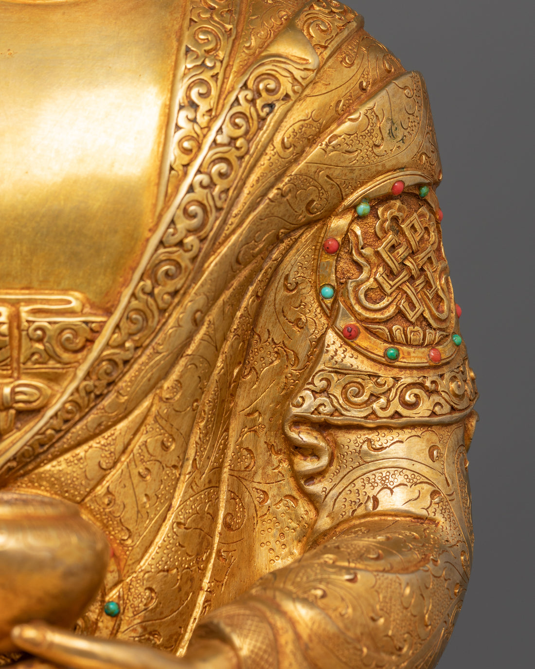 The Golden Buddhist Statue : Amitabha Buddha