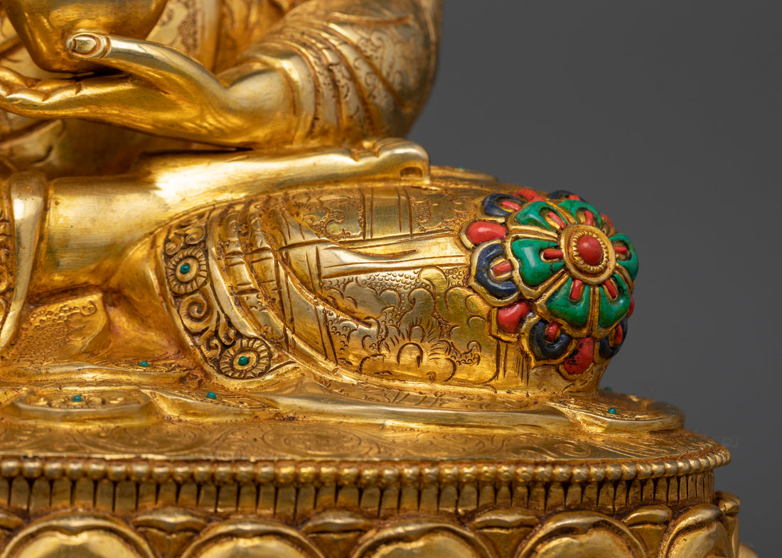 Shakyamuni Buddha Statue | Glided with 24K Gold