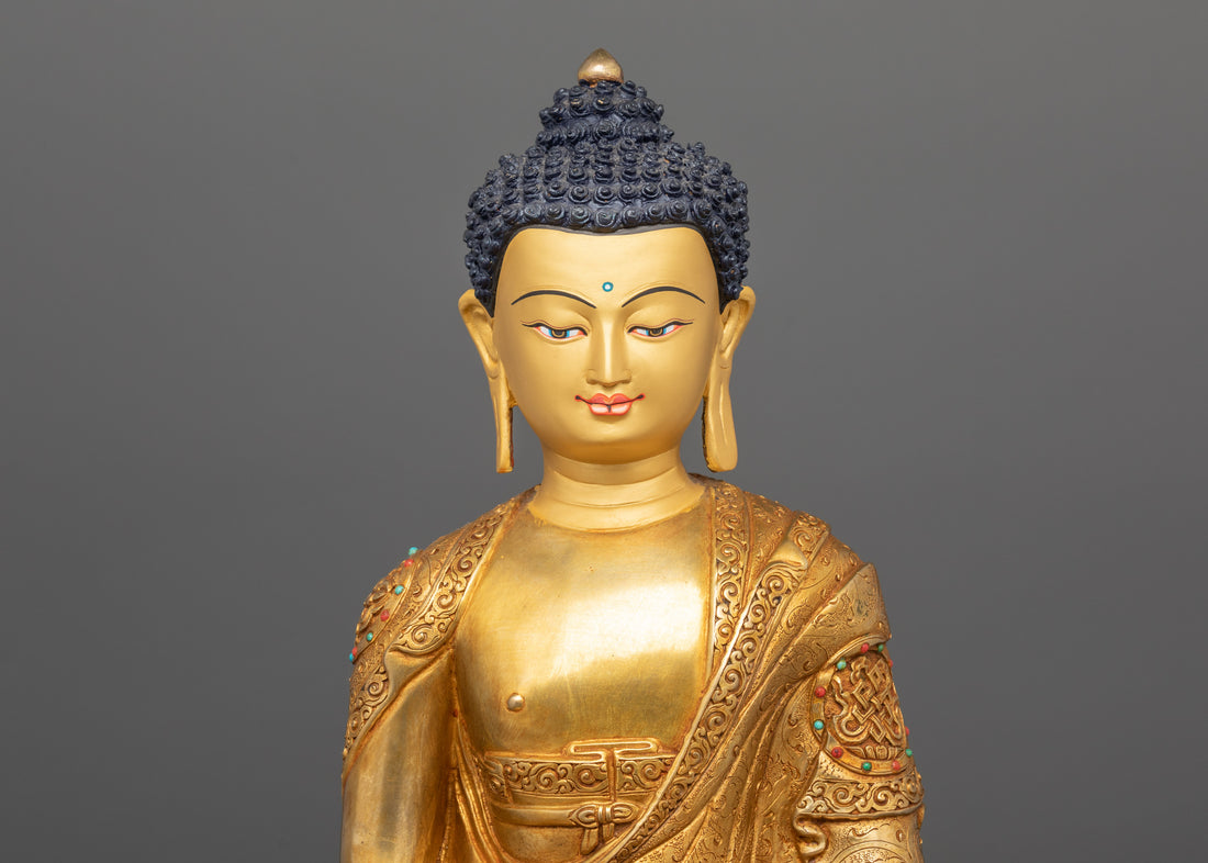 The Golden Buddhist Statue : Amitabha Buddha