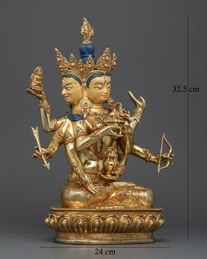 Ushnishavijaya Statue Holding Double Dorje Sacred Vase Bow and Arrow