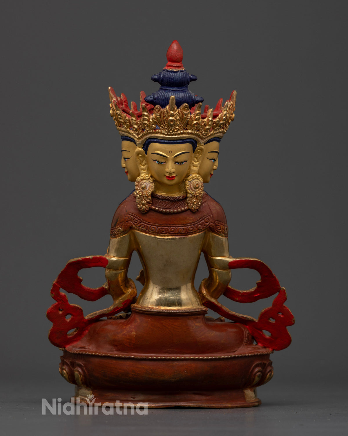 Vairocana Buddha Statue handcrafted by skilled Newari artist from Patan Nepal.