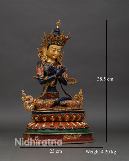 vajradhara-adi-buddha-statue-side-view-holding-vajra-and-bell-himalayan-buddhist-sculpture