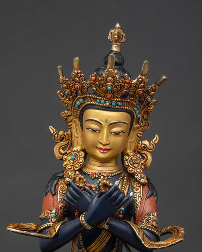 vajradhara-buddha-statue-close-up-gold-painted-face-five-jeweled-crown-tibetan-buddhist-deity