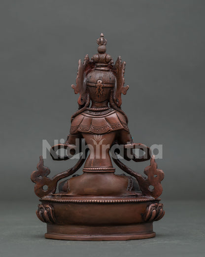 Vajradhara primordial buddha statue for meditation and vajrayana buddhist practice.