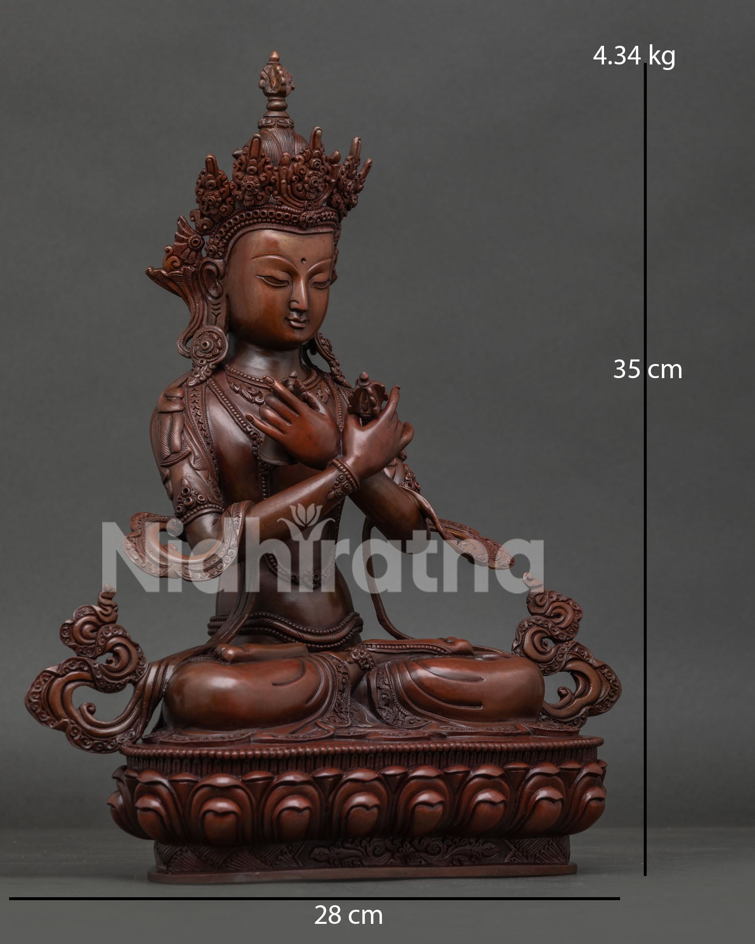 Vajradhara with vajra and bell in traditional Buddhist style