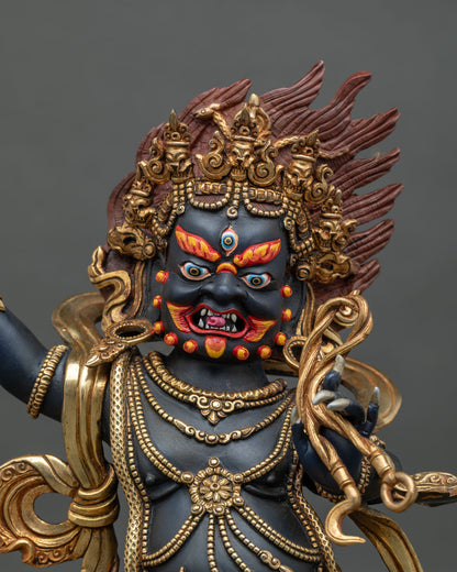 Vajrapani Bodhisattva sculpture with intricate hand-carved details for Buddhist altars and meditation spaces