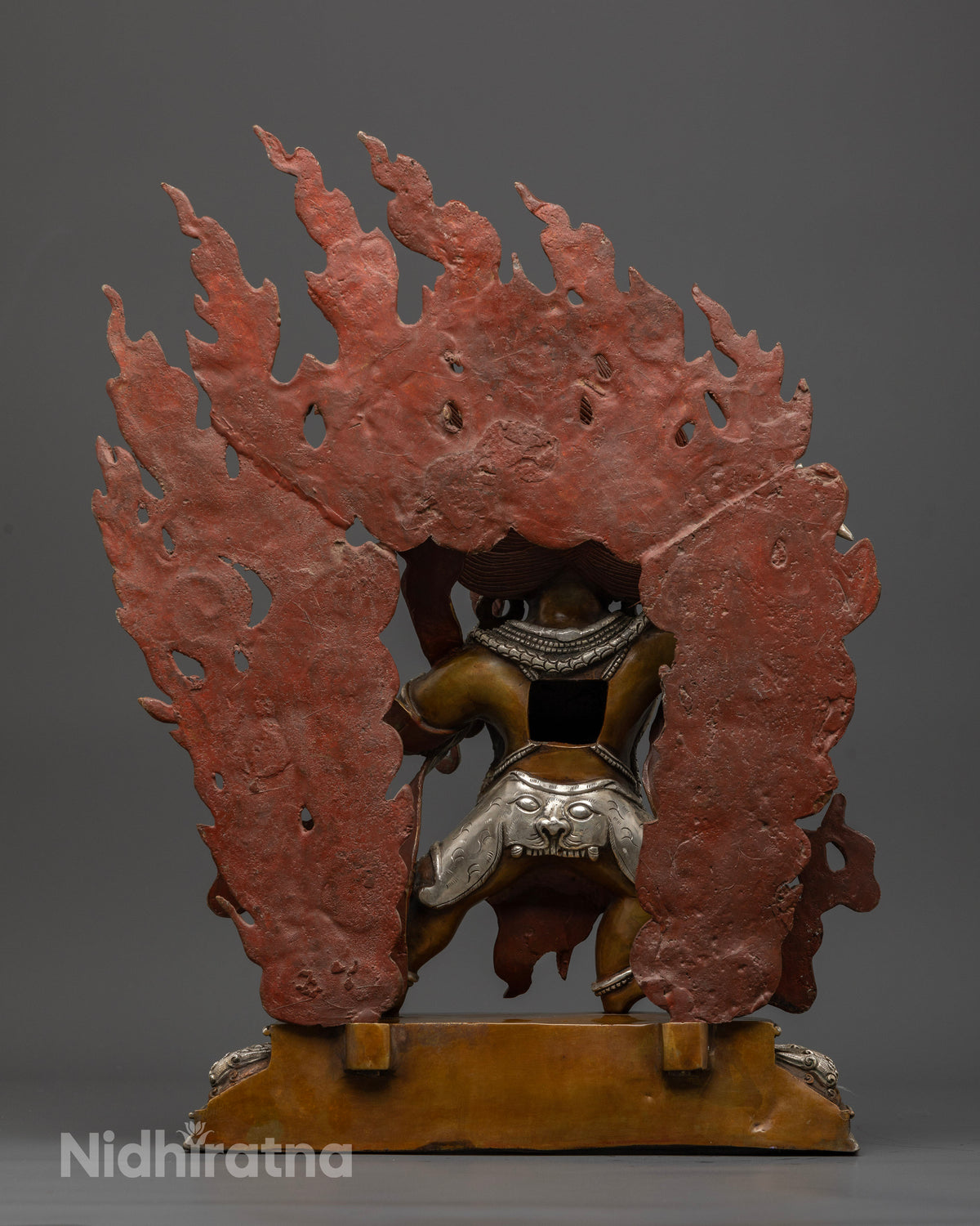 Vajrapani bodhisattva statue for buddhist altar meditation space and sacred shrine.