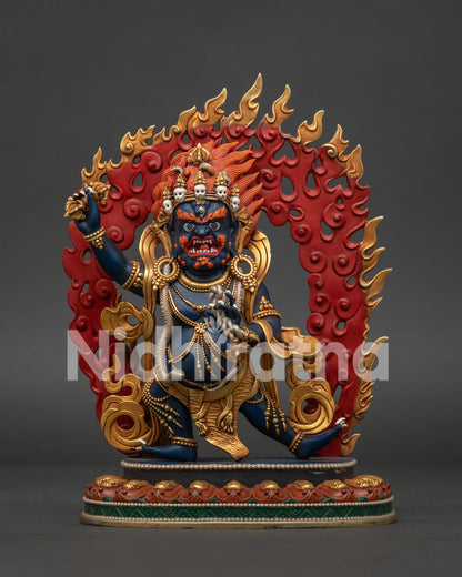 vajrapani chana dorje statue thunderbolt wielding bodhisattva copper sculpture nepal