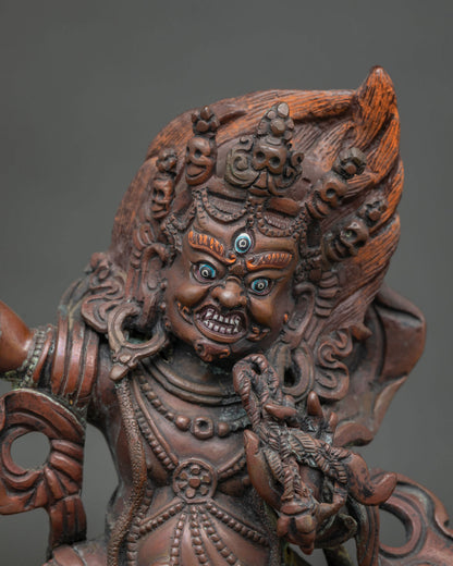 Vajrapani Statue fierce wrathful face expression Vajrapani protector
