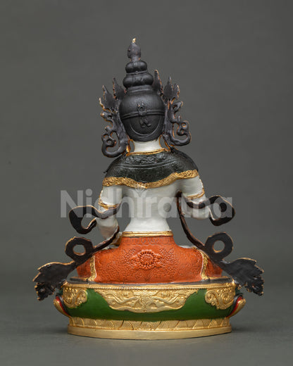 Vajrasattva Buddha statue handcrafted Newari Patan Nepal.