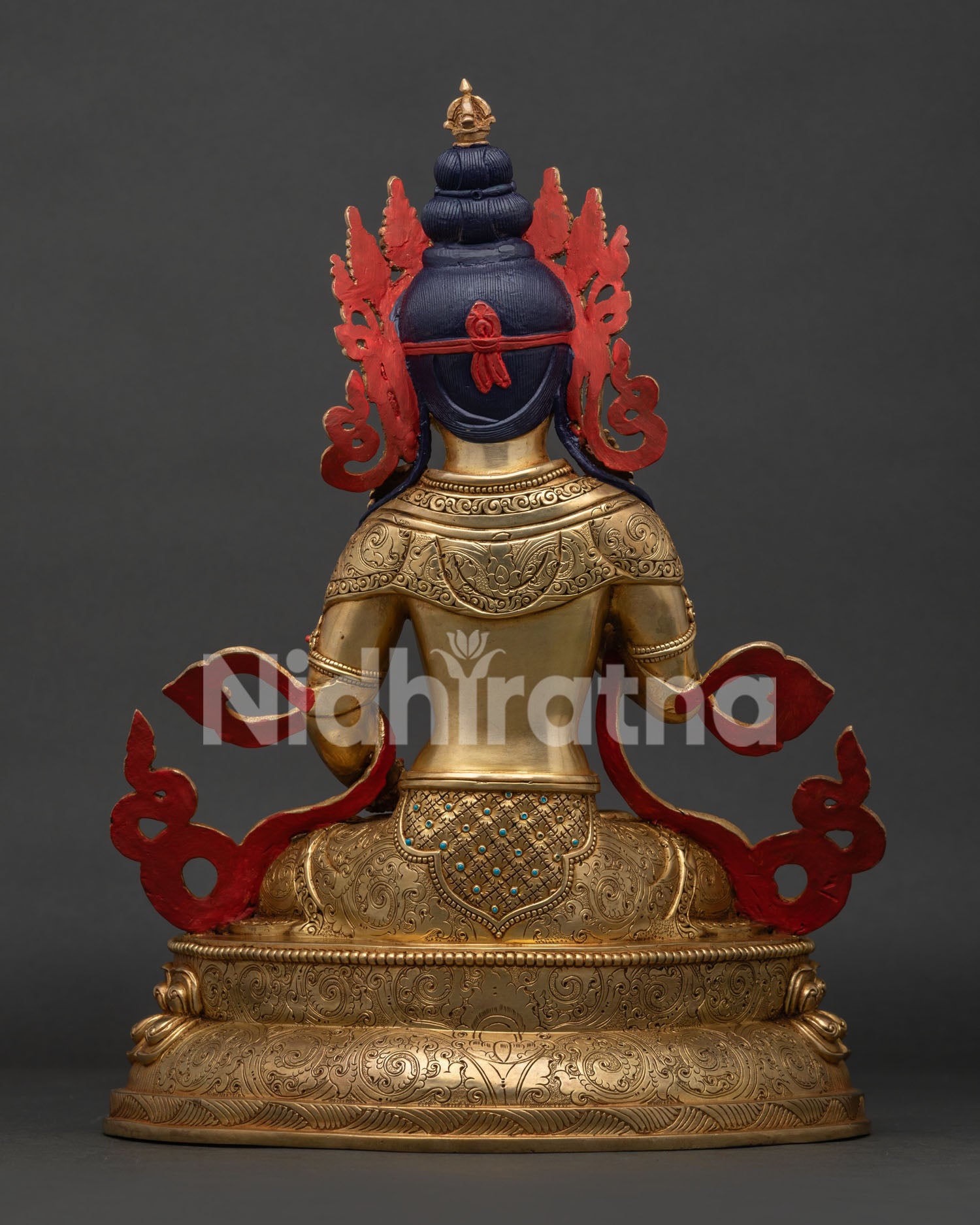 Vajrasattva Statue back view Newari artisan craftsmanship