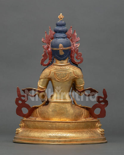 Vajrasattva Statue Handcrafted by Newari Artisans in Patan Nepal.