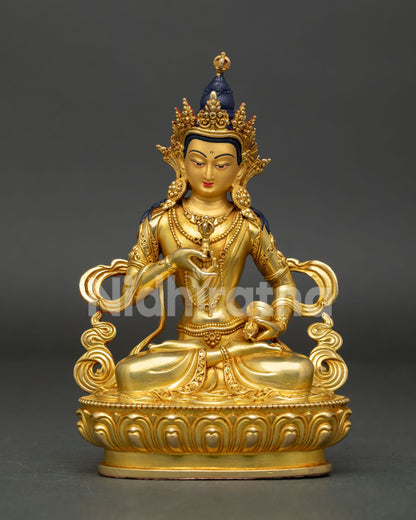 Vajrasattva statue handcrafted copper with gold gilding from Nepal