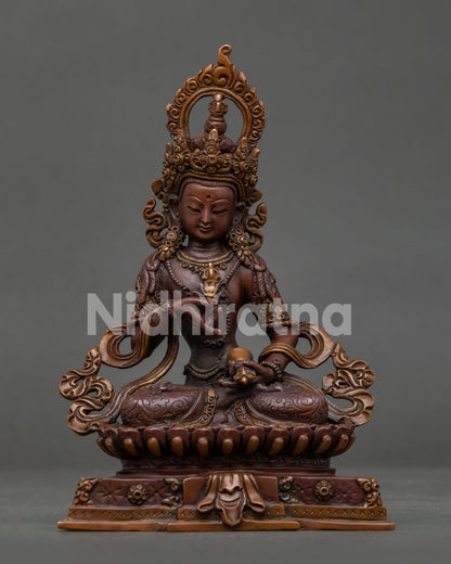 Vajrasattva Statue Handcrafted by Newari Artisans from Patan Nepal.