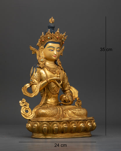 vajrasattva statue right view side handcrafted himalayan buddhist sculpture
