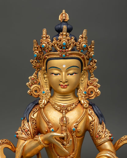 Vajrasattva Statue Tibetan Buddhist Meditation Sculpture Close Up