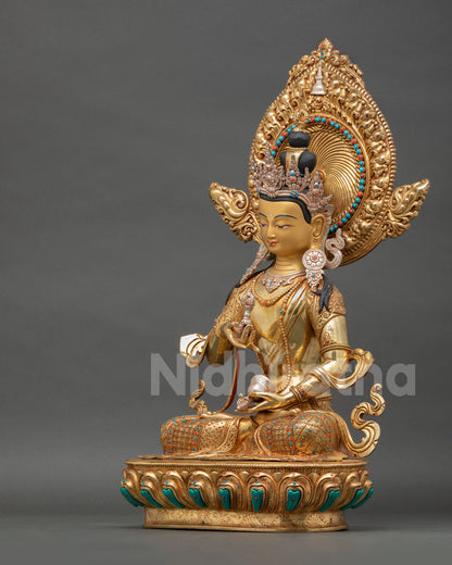 Vajrasattva Statue | Himalayan Buddhist Copper Sculpture