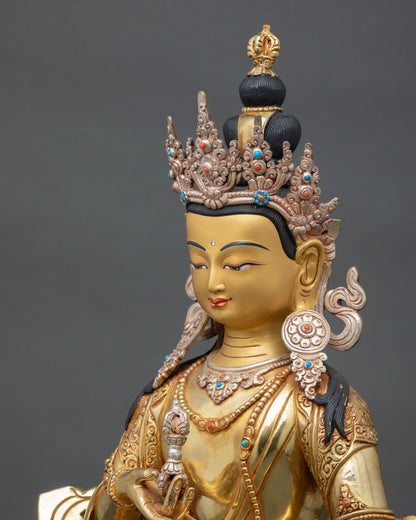 Vajrasattva Statue | Himalayan Buddhist Copper Sculpture