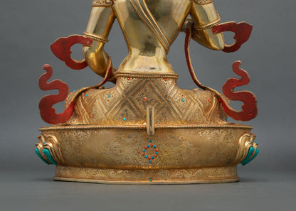 Vajrasattva Statue | Himalayan Buddhist Copper Sculpture