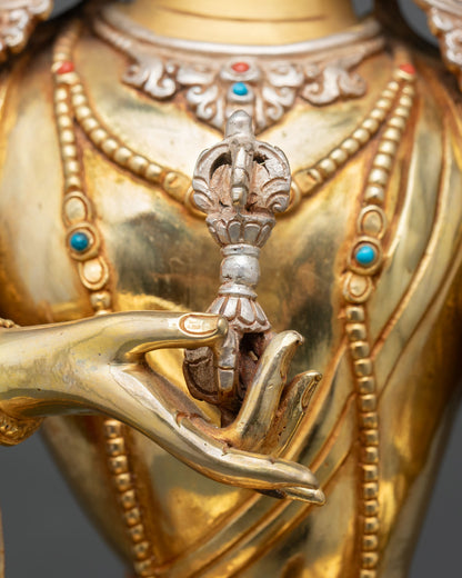 Vajrasattva Statue | Himalayan Buddhist Copper Sculpture