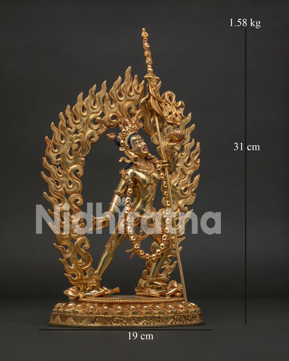 Vajrayogini Statue Holding Kartika Knife and Skull Cup Sacred Sculpture.