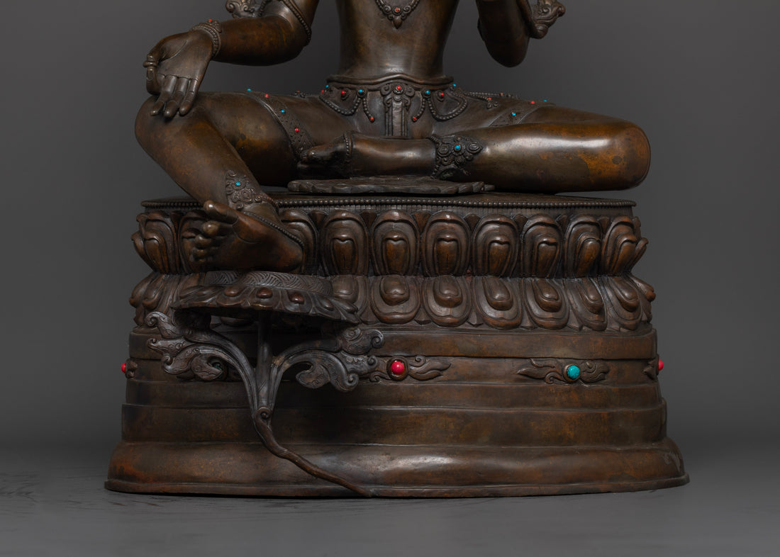 Oxidized Green Tara Sculpture for Spiritual Connection