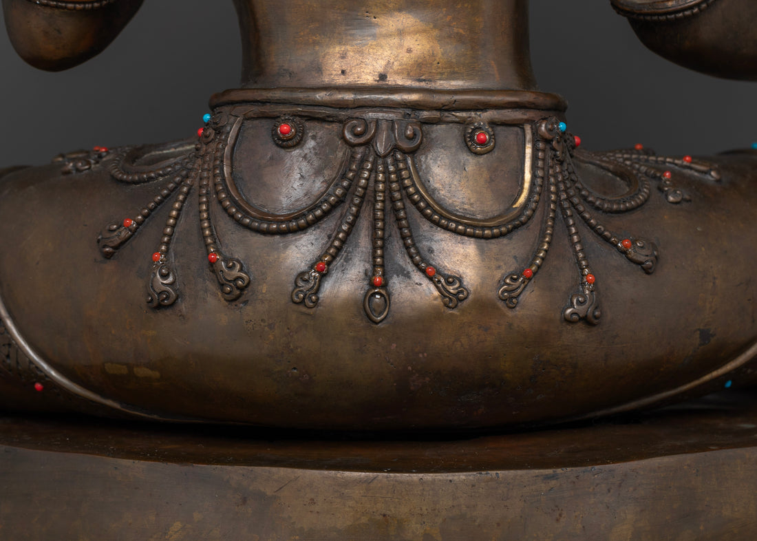 Oxidized Green Tara Sculpture for Spiritual Connection